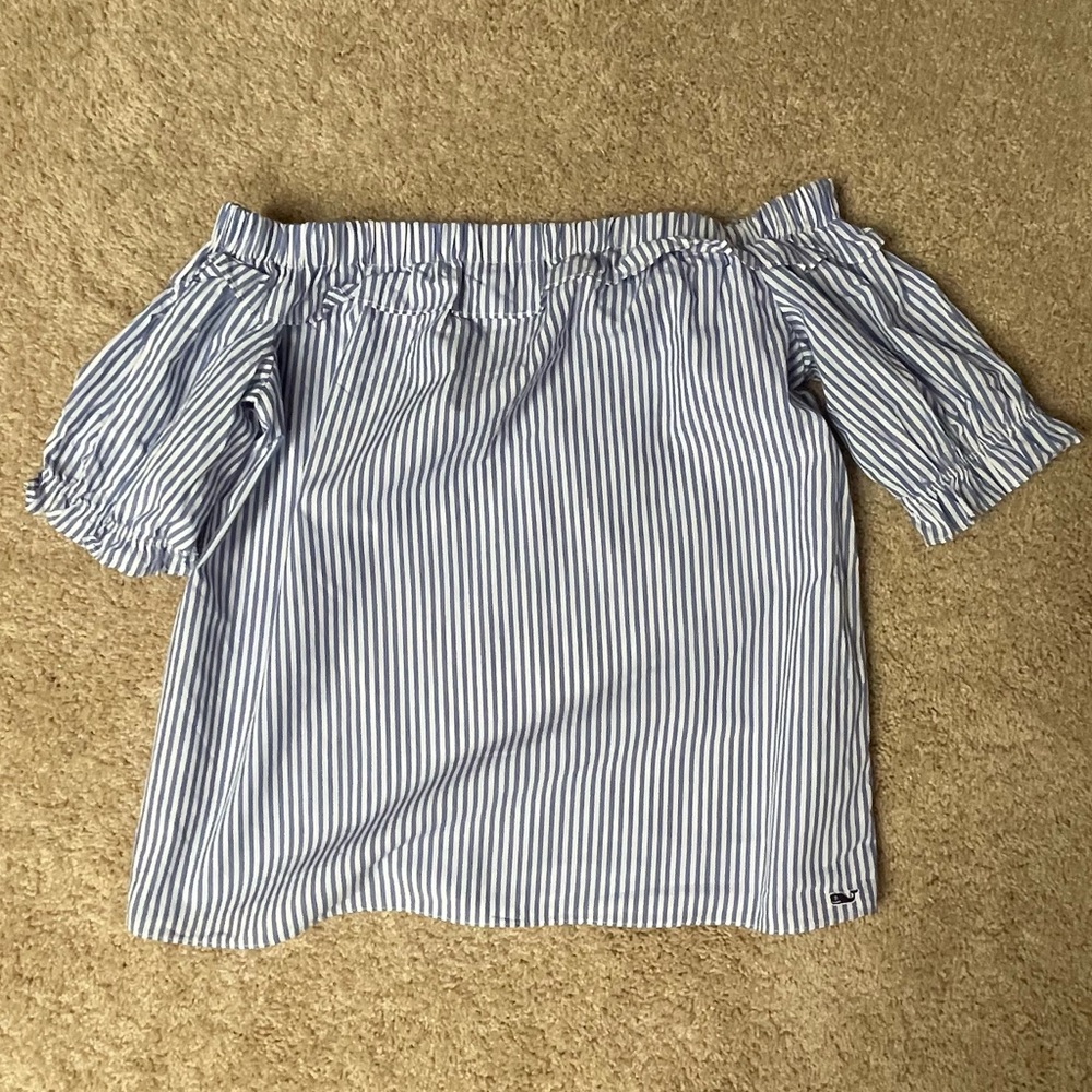 Vineyard Vines x Target Off the Shoulder Striped Top. size Small